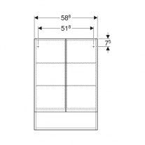 Dulap suspendat cu oglinda, Geberit, Selnova Square, alb lucios, 60 cm